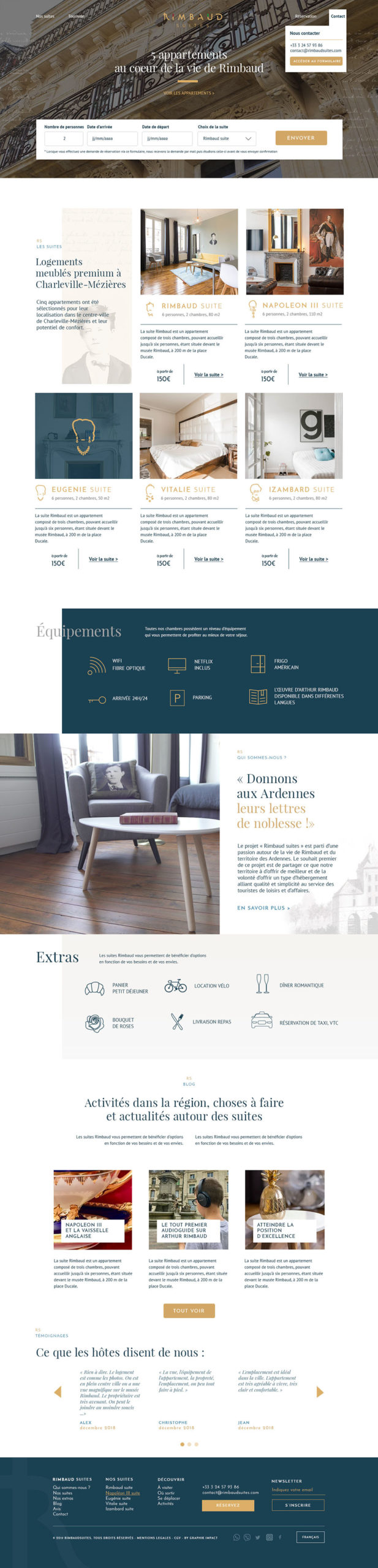 Webdesign site web Rimbaud Suites