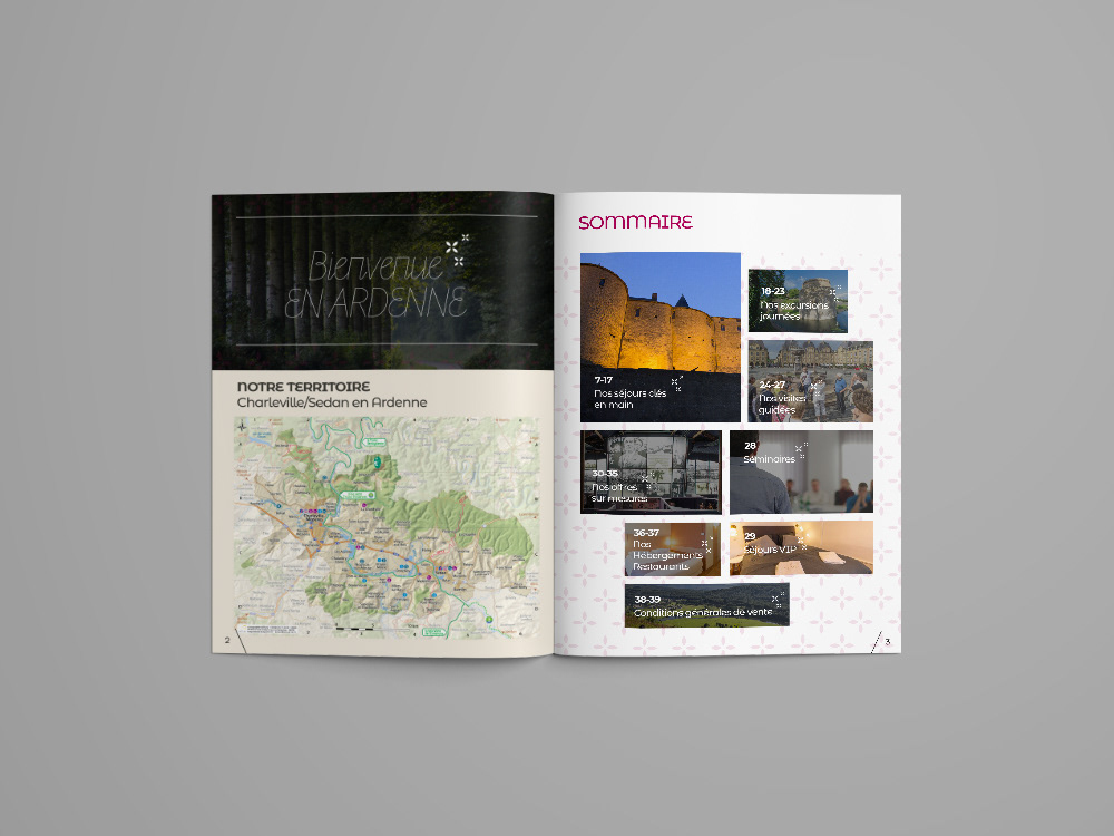 Création brochure Tourisme groupe Ardennes