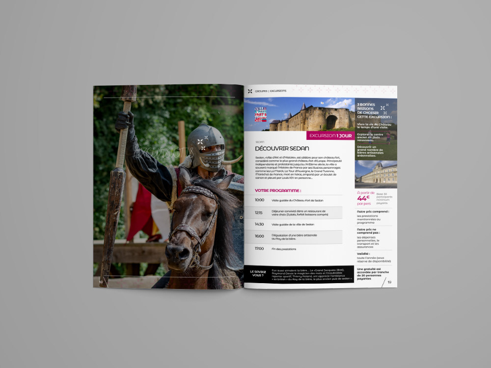 Création brochure Tourisme groupe Ardennes