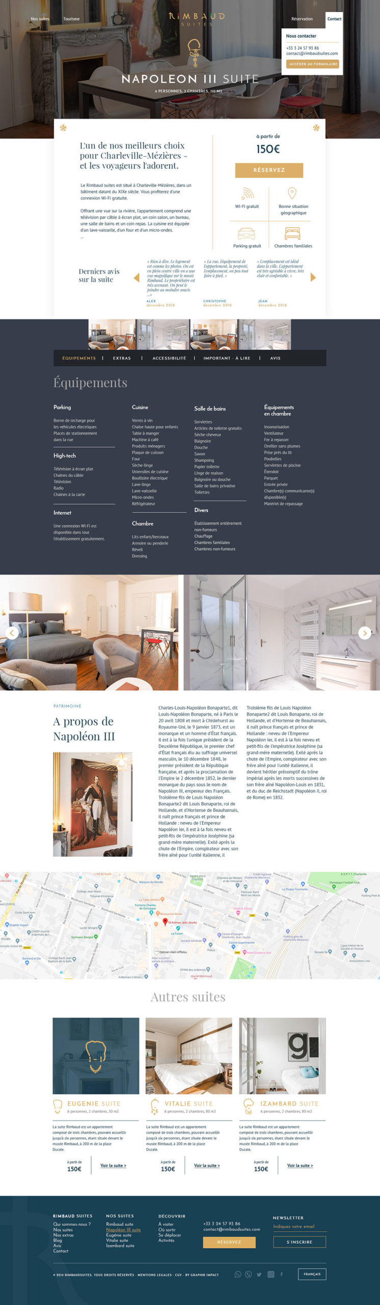 Webdesign site web Rimbaud Suites